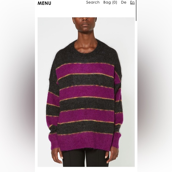 NWOT Isabel Marant Reece Striped Sweater (Small or FR36) - Picture 2 of 7